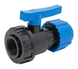 Шаровой компрессионный кран ПОЛИТЭК ВР разъемный d 25x3/4 ТПК-АКВА, 554222534 