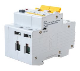 Автоматический диффернциальный выключатель тока IEK 2п 3.5модуля C 20A 30mA тип A 4.5kA АД-12М ИЭК MAD12-2-020-C-030 