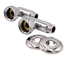 Угловое соединение для полотенцесушителя VRT 1-1/2, внутренняя/наружная, с отражателем, пара 534092 