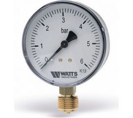 Манометр Watts F+R250 радиальный 0-6 бар, корпус 100mm, 1/2"" 10008077 