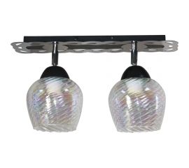 Потолочный светильник ЭЛЕТЕХ Кира 121 черн.муар хром НПБ 01-2x60-141 ИУ 1005404970 