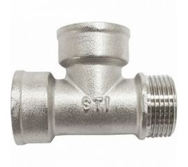 Тройник STI латунный Ду20 (3/4") В-В-Н никелированный D270-05068 