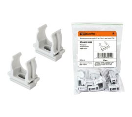 Крепеж-клипса для трубы TDM 25 мм, цвет белый, 10 шт. SQ0405-2003 