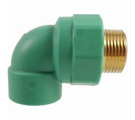 Комбинированный угол Banninger полипропиленовый, зеленый, 25x3/4 НР 7R21077511 