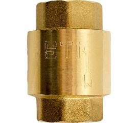 Обратный пружинный клапан STI Ду25 Ру16 латунный с пластиковым штоком D100-01357 