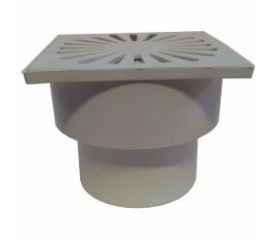 Трап ООО МультиМирПласт 50 серый 10x10 вертикальный ТП ВК 50 10/10 верт 