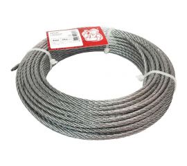Стальной трос Стройбат DIN 3055, 4 мм, белый цинк, 25 м 254570 