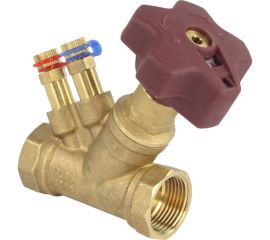 Балансировочный латунный клапан DN.ru КБЛР-025-16 усиленный Ду25 Ру16, L=91 мм, муфтовый D080-00504 