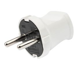 Прямая вилка REXANT без заземления 6А белая 11-8933 