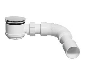 Сифон для поддона McAlpine (выпуск 80 мм) 50/75-1 1/2, h=65мм, с гофрой 40/50 (L=300-500мм) MRS6C-SLF-65 