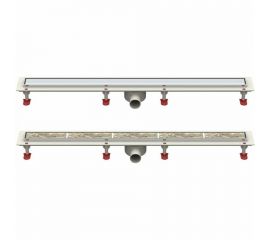 Линейный трап Татполимер ТП-55.1С-600 с горизонтальным выходом, решетка - щелевая 50043 