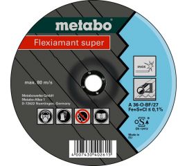 Круг обдирочный Flexiamant S (нержавеющая сталь, 150x22.23 мм) Metabo 616604000 