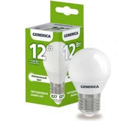 Светодиодная лампа GENERICA G45 шар 12Вт 230В 4000К E27 LL-G45-12-230-40-E27-G 