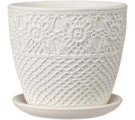 Горшок ООО КОМПОЗИТ Макраме белый бутон №3. КБ-Б3-180-03 