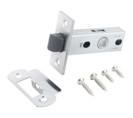 Защелка Аллюр L45-8-P CP (хром; пластик; торцевая планка 25 мм; без ручек) 12332 