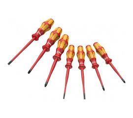Набор VDE отверток WERA 160 iSS/7 Kraftform Plus Серия 100 с зауженным стержнем, 7 пр. WE-135961 
