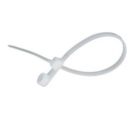 Кабельная стяжка хомут с отвер. под винт HLT 200x4,8 мм, бел., нейлон, уп. 100 шт. 4670042796450 