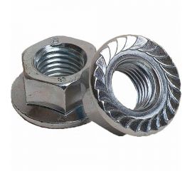 Шестигранная гайка с фланцем ВИРТУОЗ М5, DIN 6923, нержавеющая сталь А2, 8 шт. 37415 