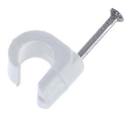 Скоба для электрокабеля Стройбат 12 мм, круглая, 30 шт. 037361 