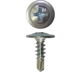 Саморез с прессшайбой Daxmer пшс 4,2x13 цинк, 15 кг, усиленный, сверло 419141 