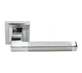 Дверная ручка RUCETTI RAP 17-S SN/CP, цвет-бел. никель/хром 9010468 