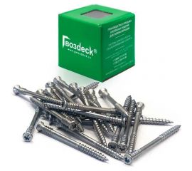 Потайной саморез для террасной доски Гвозdeck 5,0х60 нерж. сталь А2, Torx 25, упак. 100 шт. 20625060А2TXWG4 