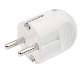 Прямая вилка REXANT Евро с заземлением 16А белая 16-0732 