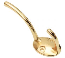 2-х рожковый крючок СКОБЯНОЙ 2165, золото 002427 