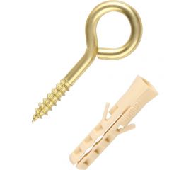 Петля-шуруп ЕВРОПАРТНЕР латунир. L30 х d5 x O14 мм 1шт. 13 4831 1 