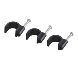 Круглая пластиковая скоба TDM 8 мм, черная, 50 шт. SQ0514-0043 