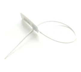 Номерная пластиковая пломба Пломба.Ру D 2 мм. L 147 мм. Цвет белый 100 шт. в упаковке КПП-3-0402 