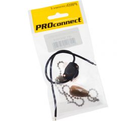 Выключатель для бра PROCONNECT с цепочкой и деревянным наконечником, с проводом Silver 32-0103-9 