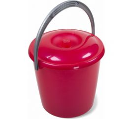Ведро Martika Соло 5 л, с крышкой, перламутровое красное С631ККРА 