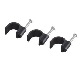 Круглая пластиковая скоба TDM 9 мм, черная, 50 шт. SQ0514-0044 