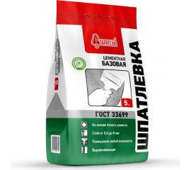 Шпатлевка цементная Старатели Базовая 5 кг 3277/5398 