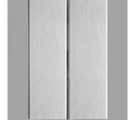 Панель ПВХ Центурион 0,2x3,0 Софитто 2 полосы Холст серый серебро 74139 