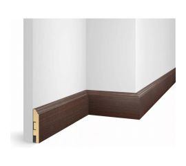 Плинтус COSCA DECOR WP07 экошпон, ясень Коньяк, 80x16x2400 мм, МДФ СПБ103253 