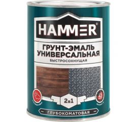 Универсальная грунт-эмаль HAMMER 2в1 б/с, глуб/мат, белая 0,9 кг ЭК000135064 