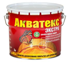 Защитно-декоративное покрытие для древесины Рогнеда Акватекс Экстра (сосна; 3 л) 13863 