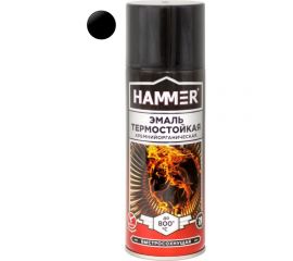 Термостойкая эмаль Hammer КО аэрозоль, черный, 520 мл, 0.27 кг, 5002, 800 ± 5 градусов ЭК000139186 