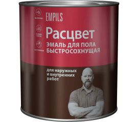 Эмаль для пола Расцвет быстросохнущая, золотистая, 1.9 кг 71993 