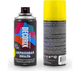 Аэрозольная акриловая эмаль Decorix (универсальная; желтый; 210 мл) 0110-07 DX 