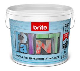 Краска для деревянных фасадов BRITE FLEXX База С (для колеровки), ведро 9 л, О04814 