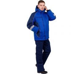 Куртка Эксперт Спецодежда Страйк, василек/темно-синий, зимняя, р. 60-62, рост 170-176 6446000033558 