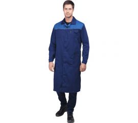 Халат ГК Спецобъединение СТАНДАРТ темно-синий/василек, р.88-92, рост 170-176 Хал 012/ 88/170 