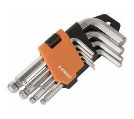 Набор шестигранных ключей KENDO с шаром, 9 шт 20735 