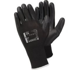 Перчатки из синтетического материала TEGERA, обливные, с полиуретаном МБС, черный, размер 8 866-8 