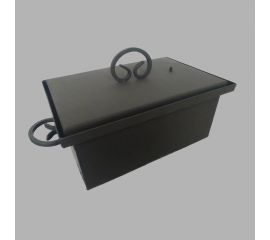 Коптильня с гидрозатвором Петромаш сталь 2 мм, двухъярусная с поддоном, 40x25x20 см, кованые ручки 60709 