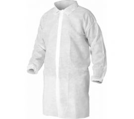 Смотровой халат на липучках Факел Спанбонд 30 гр/м2, белый, размер XL/48-50 87471436.002 