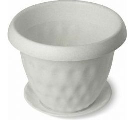 Горшок для растений с поддоном Martika Розетта 4.9 л, диам. 245 мм, мрамор С128МРА 